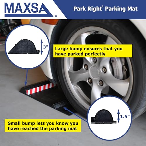 Maxsa 37358-2PK Park Right 21" x 11" x 2" Parking Mat, Black, Amazon Exclusive