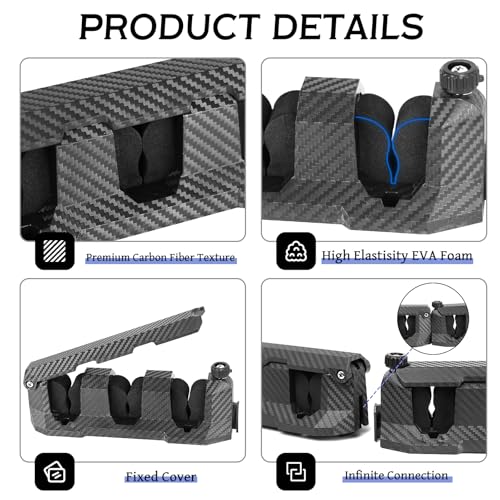Ruppence 4-Pack Fishing Rod Holder for Garage, Wall Mounted Fishing Pole Holders with EVA Foam, Vertical Fishing Rod Rack Storage for Boats, Garage, Wall, Ceiling