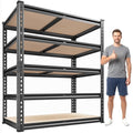 REIBII 5 Tier Garage Shelving,72''H Heavy Duty Storage Shelves,Adjustable Metal Shelving Shelves,Pantry Shelf for Small Offices, Libraries, Or Retail Spaces Basement72 H x 40" W x 20" D,2500LBS