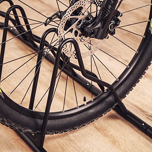CyclingDeal Bicycle Floor Parking Rack Stand - for Mountain MTB Road Bike - Indoor Home Garage Storage - Classic 5 Bikes