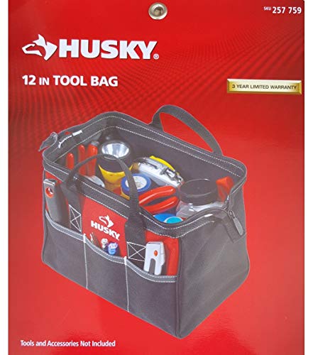 Husky 12 Inch Contractor’s Multi-Purpose Water-Resistant Tool Bag