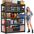 71"H-35"W Garage Shelving-2050LBS 5 Tier Storage Shelves,Adjustable Heavy Duty Metal Shelving Unit and Storage Large Rack,Utility Steel Shelf For Shop Warehouse Industrial Pantry Basement