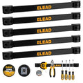 ELEAD 6-Piece 12" Magnetic Tool Holder Storage Organizer - Wall Mount Rack Garage Organization Power Magnet Hanger Workbench Board Slatwall Van Organizers Mounted Hanging Strip