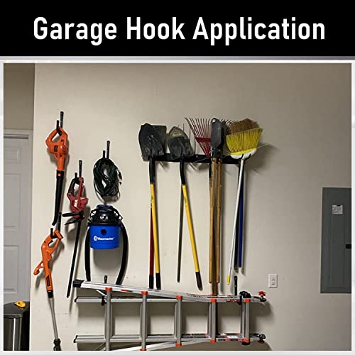 Whrsinlor Heavy Duty Garage Hooks, 6.7Inch Wall Mount Garden Tools Storage Hook for Bike, Ladder, Chair, Garden Hose, Power Tool, Indoor Outdoor