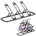 Mr IRONSTONE Bike Rack, Floor Storage Stand for Garage, Indoor/Outdoor Parking Holder, Fits Mountain, Road & Kids Cycles (Black, 3-Slot)