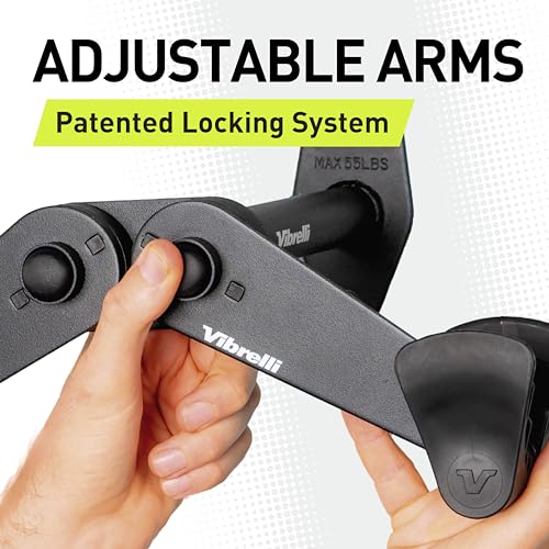 Vibrelli Bike Wall Mount - Horizontal Storage Rack for Hanging Bicycles in Garage - Adjustable Bike Hanger, Holder - Wall Bike Rack Hooks for Bicycle