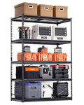 VEVOR Storage Shelves, 3000 lbs, 5 Tier Heavy Duty Garage Shelving, 24" D x 48" W x 72" H Adjustable Metal Shelves for Industrial Shelving Unit Utility Shelf, for Kitchen, Warehouse, Basement, Black