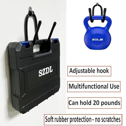 AUXPhome Power Tool Organizer - Wall Mount Garage Storage Rack, Hanger Hooks for Drills, Cables, Accessories & Tool Box - Holds 4 Drills