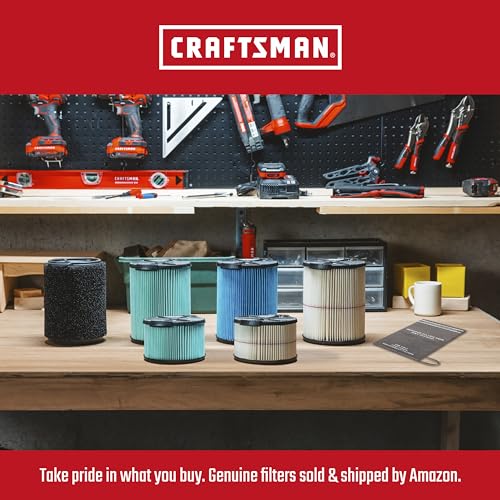 CRAFTSMAN CMXEVBE17925 5 Gallon 5.0 Peak HP Wet Dry Vac, Portable and Wall-Mountable Shop Vacuum with Filter, 2 Hoses and Attachments for Garage and Automotive Cleaning
