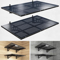 YIFRO 2-Pack 2x3ft Heavy Duty Garage Wall Shelving, 500 lbs Load Capacity, Garage Shelving Wall Mounted, Garage Storage Rack with Hooks, Black