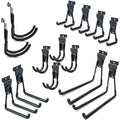 ATOOLA Slatwall Hooks 14 Pack, Heavy Duty Garage Wall Organizer, Multi-Size Hanging Hooks Compatible with Proslat, StoreWALL and HandiWall