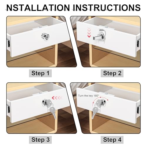 1 Pack Toolbox Locks with Keys, Replacement for Husky Tool Chests, Cabinets, Drawers & Industrial Storage Units Tool Chests ﻿ (1 Pack Toolbox Locks with Keys)