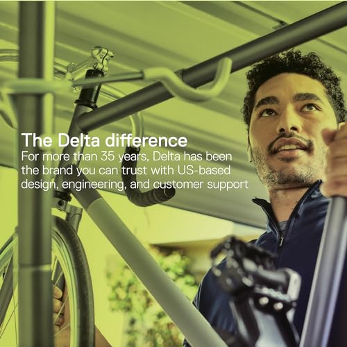 Rugged 2 Bike Rack for Garage & Home by Delta Cycle – No Drilling Required – Fully Adjustable Gravity Storage Rack for Any Style Bicycle – Leaning Wall Rack Holds Up to 100 lbs