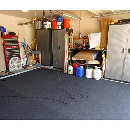 SEMPADA Garage Floor Mat，Protect Garage Shop Floor Surface，Floor Mat for Golf Carts，Premium Absorbent Oil Mat—Soft Absorbent Fabric and Waterproof Backing，Reusable/Washable (36" x 72")