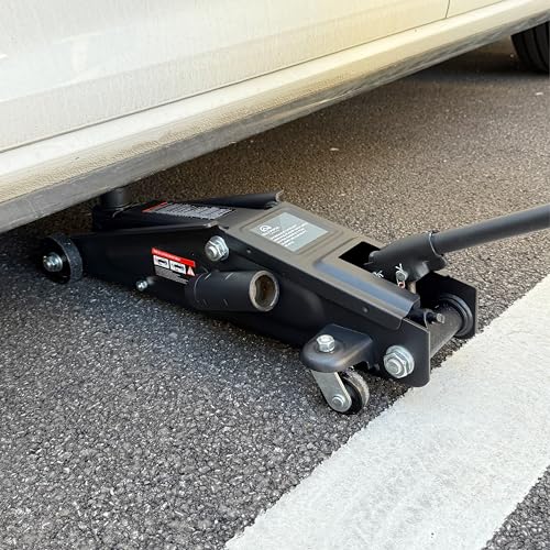 Olympia Tools 91-805 Torin Hydraulic Trolley Service/Floor Jack with Extra Saddle (Fits: SUVs and Extended Height Trucks): 3 Ton (6,000 lb) Capacity, Black