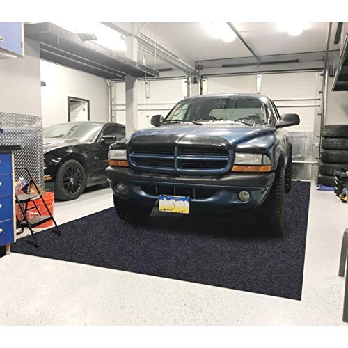 Garage Floor Mat，Absorbent Oil Mat—Floor Mat for Golf Carts,Motorcycles，Protect Garage and Shop Floor Surface，Absorbent Felt and Leak-Resistant Anti-Slip Backing，Reusable/Washable (7'6" x 17")