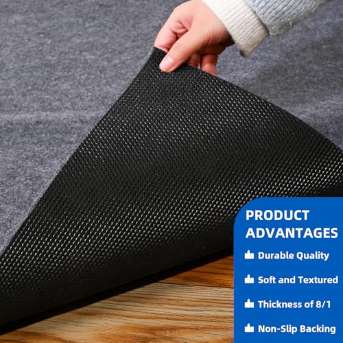 Evercomfy Garage Floor Mat, 8.8 x 22 Ft Waterproof Mat with Non-Slip Backing, Reusable Absorbent Surface, Easy Clean Floor Protector Oil Spill Mats for Garage, Driveway, Workshop
