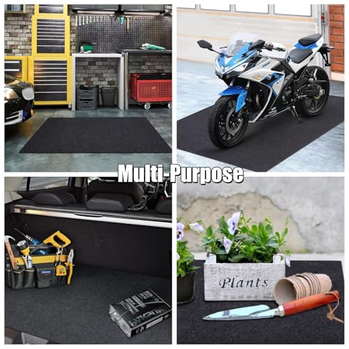 ZugGear Heavy Duty Oil Spill Mat, Garage Floor Mat for Under Car, Premium Oil Absorbent Pads, Reusable, Slip-Resistant, Waterproof Rubber Backing Contains Liquids, Protects Garage Floor(XXL-60''x72'')