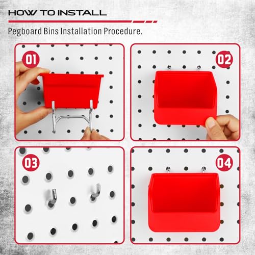Ultimate 121-Piece Pegboard Hooks Set, Pegboard Accessories with Metal Hooks, Durable Peg Board Organizer Accessories, Pegboard Bins, Peg Board Tool Utility Hooks