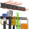 ELECROW Garage Storage Organizer, Wall Mount Rack with 6 Adjustable Hooks, 48 Inches Adjustable Garden Tool Organization, Heavy Duty for Garden and Yard Tool Storage