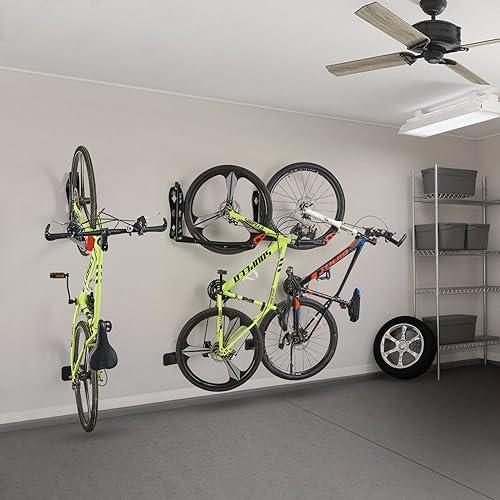 Ultrawall BIKEPAL Swivel Bike Racks, No Lift Wall Mounted Bike Storage Solution for Home & Garage, 2 Pack
