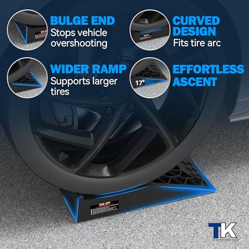 TOWKING 2.6" Lift Low Profile Car Ramps for Maintenance, Jack Support Only