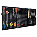 Ultrawall Peg Board Wall Organizer 4 ft. Metal Pegboard Garage Wall Pegboard Tool Storage Kit with Accessories for Garage, 45pcs