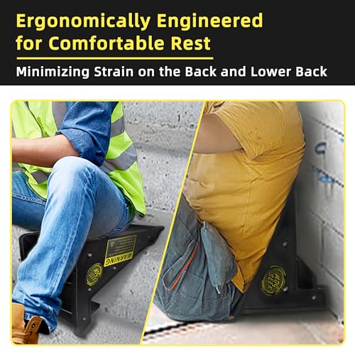 Ladder Leveler, Pitch Hopper, Ladder Stabilizer with Storage, Ladder Levelers for Stairs and Extension Ladders, Easy to Use, Conquer Uneven Ground (Regular Black)