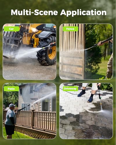 KVAOK Pressure Washer, Power Washers 4800PSI 2.6GPM with 4 Quick Connect Nozzles, High Pressure Washer for Cars, Fences, Patios, Decks, Boats, Home Use