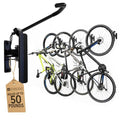 StoreYourBoard Bike Hangers for Garage | Garage Bike Rack Wall Mount, Vertical Bicycle Rack for Garage | 124° Swivel Bike Wall Mount with Stopper, Holds 50lbs, Fits All Wheel Diameters, Max 2.6” Tires