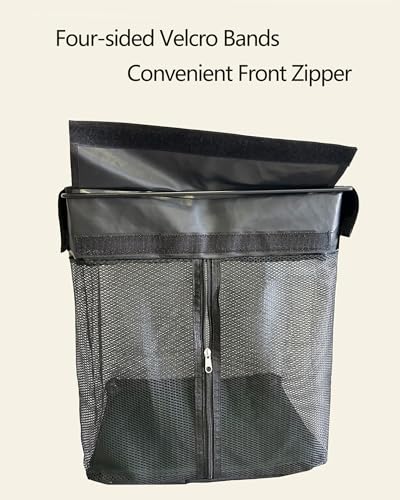 ATOOLA Mesh Storage Basket for Slatwall, Collapsible Slatwall Basket with Zipper, Hanging Slatwall Accessories, 2 Pack