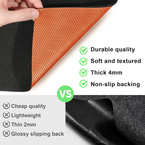 Golener Oil Spill Mat - Garage Floor Mat, Absorbent Oil Pad, Premium Maintenance Mat, Waterproof, Contain Liquid, Protect Floor from Spill & Stain, Reusable, Washable, Durable, 59”x72”, Black/Orange