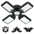 QiyuanLS LED Garage Light,150W Deformable Garage Ceiling Lights,15000LM, 4 Adjustable Panels, E26/E27 Shop Lights for Basement, Barn, Workshop,High Bay Light