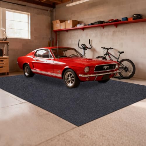 SEMPADA Garage Floor Mat，Protect Garage Shop Floor Surface，Floor Mat for Golf Carts，Premium Absorbent Oil Mat—Soft Absorbent Fabric and Waterproof Backing，Reusable/Washable (36" x 72")