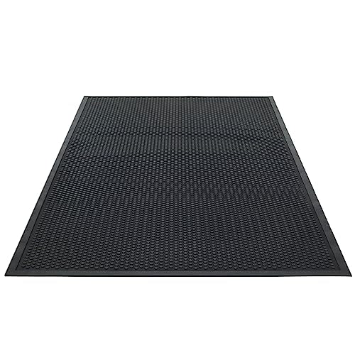 Guardian Easy Step Scraper 2X3 (23in x 35in) Indoor/Outdoor, Heavy-Duty, Solid Rubber Floor Mat,Black