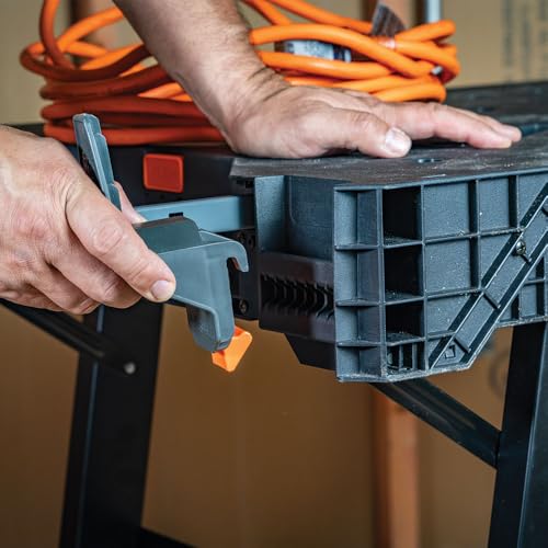 Klein Tools 54410MB MODbox Work Bench, Folding Work Table, Lightweight Portable Workstation, 1000-Pound Capacity, 39.25 x 23.75 x 30.9-Inch, Compatible with MODbox Rail System