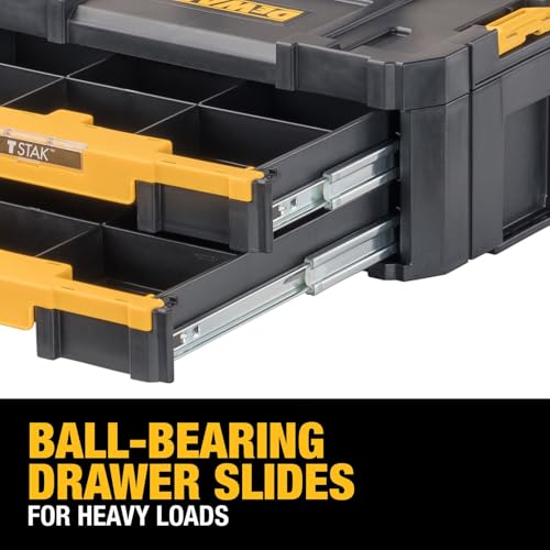 DEWALT TSTAK Tool Storage Organizer with Double Drawers, Holds Up to 16.5 lbs. (DWST17804)