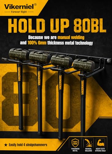 Vikerniel Drill Holder, Power Tool Organizer, Wall Mount 4 Cordless Metal Shelf Holder, Utility Storage Rack for Dewalt Cordless Tools for father day gifts