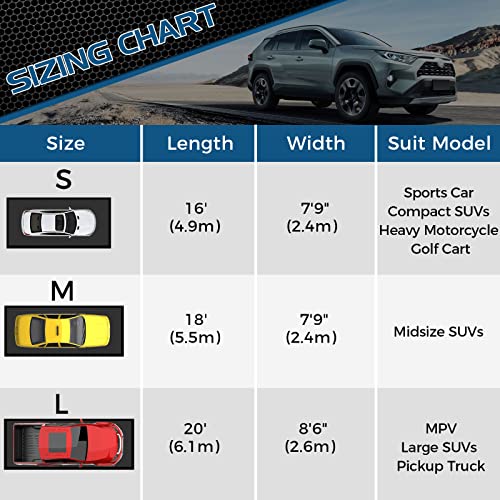 JDGG Waterproof Garage Floor Mat for Under Car, 7'9"x18' Heavy Duty Containment Mat with Free Floor Squeegee, Protects Garage Floor from Snow, Slush, Water, Mud and Oil