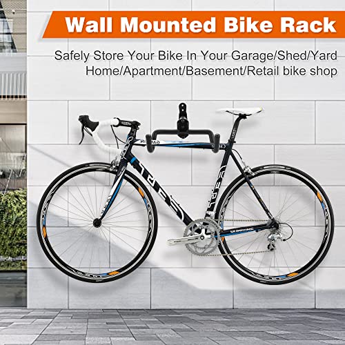 Auwey 2PACK Bike Rack Garage Bike Wall Mount Bicycle Wall Hanger Bike Hook Bike Storage Rack for Indoor Storage Bike Horizontal Hanger Bicycle Wall Mount Bicycle Wall Rack