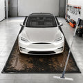 UEAKPIC Garage Floor Mat 7'9" x 18', Heavy Duty 1300D PVC Containment Mat with Floor Squeegee, Waterproof Protection from Snow, Rain and Mud for Cars, Black