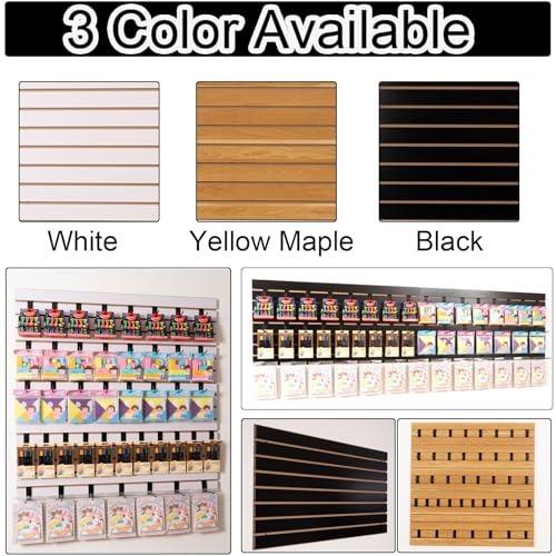 FRAYSCENT Slat Wall Paneling for Retail Display 2 Pack 4'x2', Black MDF Slatwall Panel for Garage Organizer Shiplap Wall Paneling,Slat Board Garage Slatted Storage Systems, Easy Install