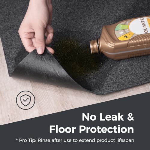 WELKIN Garage Floor Mat (20' x 7'4") – Absorbent Oil Spill Mat with Waterproof Backing – Protects Surfaces & Prevents Stains – Reusable, Washable, Durable, Cut-to-Fit