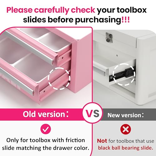 LUVCOSY 6 PCS Tool Box Organizer Tray for Kobalt 2-Drawer Mini Tool Box with Friction Slide (OLD Version), Tray Storage for Kobalt Tool Box, Toolbox Organization Accessories (Box NOT Included)