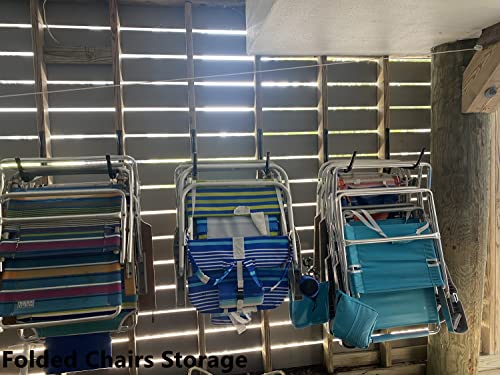 Heavdace 8 Pack Garage Storage Hooks,10 Inch Heavy Duty Ladder Storage Hanger, Wall Mounted Utility Rack