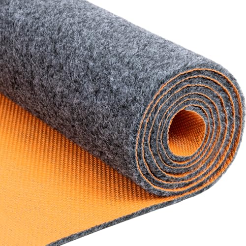LMRSTOO 8.5 * 6.6 Ft Heavy Duty Oil Spill Mat, 6.5mm Thickened Large Garage Floor Mat for Under Car, 1/4" Waterproof Rubber Backing Absorbs Oil Quickly, Washable, Reusable, Durable, Non-Slip