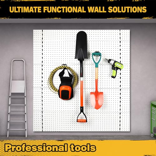 ELEAD 4-Piece Flat Pegboard Hooks, Peg Board Organizer Accessories for Hanging, Fit 1/4" Pegboard, Peg Board Tool Hangers for Garage Kitchen Workbench