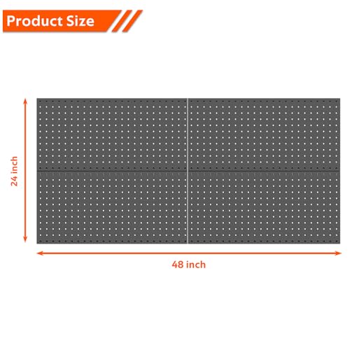 Ultrawall 4 Pcs Metal Pegboard Wall Panels, Peg Boards for Garage Tool Storage