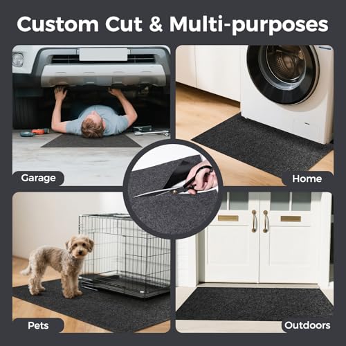WELKIN Garage Floor Mat (20' x 7'4") – Absorbent Oil Spill Mat with Waterproof Backing – Protects Surfaces & Prevents Stains – Reusable, Washable, Durable, Cut-to-Fit