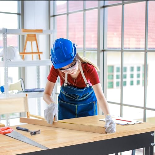 60" Adjustable Work Bench, Rubber Wood Top Workbench Heavy-Duty Work Table with Power Outlet and Wheels, 2000 LBS Load Capacity Hardwood Work Benches for Garage, Workshop, Home, Office, Easy Assembly